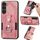 Per Samsung Galaxy S22+ 5G Custodia a portafoglio con scheda ad anello effetto pelle retrò (rosa) Per Samsung Galaxy S22+ 5G Custodia a portafoglio con scheda ad anello effetto pelle retrò (rosa)