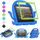 Per Amazon Kindle Fire HD10 2021 Octopus Style EVA + Custodia per tablet PC con cinturino (blu) Per Amazon Kindle Fire HD10 2021 Octopus Style EVA + Custodia per tablet PC con cinturino (blu)