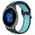 Per Garmin Venu 2 22mm cinturino in silicone sportivo traspirante traforato (nero + blu) Per Garmin Venu 2 22mm cinturino in silicone sportivo traspirante traforato (nero + blu)