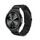 Per Samsung Galaxy Watch5 / Watch5 Pro / Watch4 / Watch4 Cinturino per orologio con fibbia piatta universale in lega di titanio a tre piante (nero)