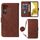 Per Samsung Galaxy S23 + 5G Crossbody 3D custodia in pelle con flip goffrata (marrone) Per Samsung Galaxy S23 + 5G Crossbody 3D custodia in pelle con flip goffrata (marrone)