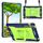 Per Samsung Galaxy Tab S7+ / S8+ / S7 FE Custodia per tablet con supporto per bracciale in silicone + PC (blu navy + giallo verde) Per Samsung Galaxy Tab S7+ / S8+ / S7 FE Custodia per tablet con supporto per bracciale in silicone + PC (blu navy + giallo verde)