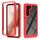 Per Samsung Galaxy S23 5G Custodia protettiva per telefono in TPU trasparente integrata a due strati + PC (rosso) Per Samsung Galaxy S23 5G Custodia protettiva per telefono in TPU trasparente integrata a due strati + PC (rosso)