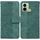 Per Tecno Pop 6 Custodia per cellulare in pelle goffrata geometrica con impronte digitali (verde)