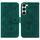 Per Samsung Galaxy S23 5G Custodia in pelle goffrata farfalla rosa (verde)