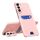 Per Samsung Galaxy S22 + 5G Custodia per telefono con supporto per obiettivo invisibile a colori puri (rosa) Per Samsung Galaxy S22 + 5G Custodia per telefono con supporto per obiettivo invisibile a colori puri (rosa)