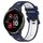 Per Garmin Venu 2 Plus 20mm Cinturino sportivo in silicone bicolore (blu notte + bianco) Per Garmin Venu 2 Plus 20mm Cinturino sportivo in silicone bicolore (blu notte + bianco)
