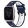 Per Garmin Venu SQ 20mm Cinturino sportivo in silicone bicolore (blu notte + bianco) Per Garmin Venu SQ 20mm Cinturino sportivo in silicone bicolore (blu notte + bianco)