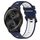 Per Garmin VivoMove Style 20mm Cinturino sportivo in silicone bicolore (blu notte + bianco)