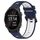 Per Garmin Forerunner 245 Music 20mm Cinturino sportivo in silicone bicolore (blu notte + bianco) Per Garmin Forerunner 245 Music 20mm Cinturino sportivo in silicone bicolore (blu notte + bianco)
