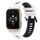 Per Garmin Forerunner Sq2 Music 20mm Cinturino sportivo in silicone bicolore (bianco + nero) Per Garmin Forerunner Sq2 Music 20mm Cinturino sportivo in silicone bicolore (bianco + nero)