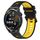 Per Huawei Watch GT Runner 22mm Cinturino sportivo in silicone bicolore (nero + giallo)
