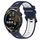 Per Huawei Watch GT Runner 22mm Cinturino sportivo in silicone bicolore (blu notte + bianco)