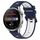 Per Huawei Watch 3 Pro 22mm Cinturino sportivo in silicone bicolore (blu notte + bianco) Per Huawei Watch 3 Pro 22mm Cinturino sportivo in silicone bicolore (blu notte + bianco)