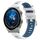 Per Huawei Watch GT3 Pro 43mm 20mm Cinturino sportivo in silicone con fibbia in acciaio bicolore (bianco + blu) Per Huawei Watch GT3 Pro 43mm 20mm Cinturino sportivo in silicone con fibbia in acciaio bicolore (bianco + blu)