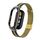 Custodia in metallo integrata per Xiaomi Mi Band 8 + cinturino con fibbia in maglia d'acciaio (nero + oro) Custodia in metallo integrata per Xiaomi Mi Band 8 + cinturino con fibbia in maglia d'acciaio (nero + oro)