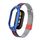 Per Xiaomi Mi Band 8 Custodia in metallo integrata + cinturino con fibbia in maglia d'acciaio (blu + rosso) Per Xiaomi Mi Band 8 Custodia in metallo integrata + cinturino con fibbia in maglia d'acciaio (blu + rosso)