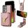 Per Samsung Galaxy S21 Ultra 5G Custodia a portafoglio per scheda hardware con cerniera (oro rosa) Per Samsung Galaxy S21 Ultra 5G Custodia a portafoglio per scheda hardware con cerniera (oro rosa)