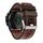 Per Garmin Fenix 6X Sapphire 26mm cinturino in acciaio con fibbia in pelle cucita (rosso marrone) Per Garmin Fenix 6X Sapphire 26mm cinturino in acciaio con fibbia in pelle cucita (rosso marrone)