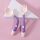 4 set Bambini che mangiano stoviglie da tavola Cucchiaio morbido in silicone pieghevole per bambini, colore: viola