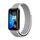 Per Huawei Band 8 cinturino in nylon intrecciato da 16 mm (grigio bianco)