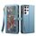 Per Samsung Galaxy S21 Ultra 5G ESEBLE Star Series Lanyard Zipper Wallet Custodia in pelle RFID (blu) Per Samsung Galaxy S21 Ultra 5G ESEBLE Star Series Lanyard Zipper Wallet Custodia in pelle RFID (blu)