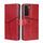 Per Samsung Galaxy S23+ 5G Custodia per cellulare in pelle con cuciture geometriche orizzontali (rosso) Per Samsung Galaxy S23+ 5G Custodia per cellulare in pelle con cuciture geometriche orizzontali (rosso)