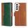 Per Samsung Galaxy S23 5G Custodia per telefono in pelle con fibbia laterale a contrasto di colore (marrone chiaro + verde) Per Samsung Galaxy S23 5G Custodia per telefono in pelle con fibbia laterale a contrasto di colore (marrone chiaro + verde)
