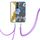 Per Samsung Galaxy S23 5G Custodia per telefono in TPU con fiori e piante serie IMD con cordino (orchidea peonia)