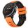 Per cinturino in silicone a sgancio rapido trapezoidale da 22 mm per Garmin Fenix 7 (arancione nero) Per cinturino in silicone a sgancio rapido trapezoidale da 22 mm per Garmin Fenix 7 (arancione nero)