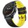 Per cinturino in silicone a sgancio rapido trapezoidale da 22 mm per Garmin Fenix 7 (nero giallo) Per cinturino in silicone a sgancio rapido trapezoidale da 22 mm per Garmin Fenix 7 (nero giallo)