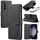 Per Samsung Galaxy S23 5G DG.MING Custodia per cellulare in pelle con bordo in olio retrò (nero) Per Samsung Galaxy S23 5G DG.MING Custodia per cellulare in pelle con bordo in olio retrò (nero)