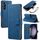 Per Samsung Galaxy S23 + 5G DG.MING Custodia per telefono in pelle con retro olio bordo retro (blu) Per Samsung Galaxy S23 + 5G DG.MING Custodia per telefono in pelle con retro olio bordo retro (blu)
