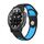 Per Garmin Instinct Crossover 22mm Cinturino sportivo in silicone traspirante (nero + blu) Per Garmin Instinct Crossover 22mm Cinturino sportivo in silicone traspirante (nero + blu)