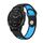 Per Garmin Fenix 6 Sapphire GPS 22mm Cinturino sportivo in silicone traspirante (nero + blu) Per Garmin Fenix 6 Sapphire GPS 22mm Cinturino sportivo in silicone traspirante (nero + blu)