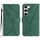 Per Samsung Galaxy S23 + 5G Custodia in pelle goffrata con cuciture (verde) Per Samsung Galaxy S23 + 5G Custodia in pelle goffrata con cuciture (verde)