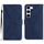 Per Samsung Galaxy S23 + 5G Custodia in pelle goffrata con cuciture (blu)