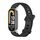 Per Xiaomi Mi Band 8 Mijobs Cinturino in silicone traspirante con foro piatto (nero + argento) Per Xiaomi Mi Band 8 Mijobs Cinturino in silicone traspirante con foro piatto (nero + argento)