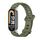 Per Xiaomi Mi Band 8 Mijobs Cinturino in silicone traspirante con foro piatto (verde militare + argento) Per Xiaomi Mi Band 8 Mijobs Cinturino in silicone traspirante con foro piatto (verde militare + argento)