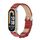 Per cinturino in pelle PU Xiaomi Mi Band 8 Mijobs in microfibra (argento rosso)