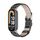 Per cinturino in vera pelle Xiaomi Mi Band 8 Mijobs (argento nero)