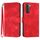 Custodia in pelle per Samsung Galaxy S22 + 5G Line Pattern Skin Feel (rosso) Custodia in pelle per Samsung Galaxy S22 + 5G Line Pattern Skin Feel (rosso)