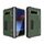 Custodia per telefono antiurto integrata per Google Pixel Fold Twill Texture con supporto (verde)