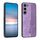 Custodia per telefono Samsung Galaxy S23 5G AZNS 3D in rilievo (viola)