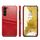 Custodia in pelle per Samsung Galaxy S23 5G Fierre Shann Oil Wax Texture con slot per schede (rosso) Custodia in pelle per Samsung Galaxy S23 5G Fierre Shann Oil Wax Texture con slot per schede (rosso)