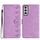 Per Samsung Galaxy S22+ 5G Custodia in pelle goffrata con sette farfalle (viola) Per Samsung Galaxy S22+ 5G Custodia in pelle goffrata con sette farfalle (viola)