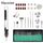 E108 59 pz/set mini penna per trapano elettrico ricaricabile USB portatile senza fili (argento)