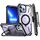 Custodia per telefono con supporto magnetico MagSafe per iPhone 12 Pro Max Armor Series con clip posteriore (viola) Custodia per telefono con supporto magnetico MagSafe per iPhone 12 Pro Max Armor Series con clip posteriore (viola)