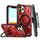 Custodia per telefono con supporto magnetico MagSafe per iPhone 12 Armor Series con clip posteriore (rosso) Custodia per telefono con supporto magnetico MagSafe per iPhone 12 Armor Series con clip posteriore (rosso)
