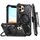 Custodia per telefono con supporto magnetico MagSafe per iPhone 12 Armor Series con clip posteriore (nero) Custodia per telefono con supporto magnetico MagSafe per iPhone 12 Armor Series con clip posteriore (nero)
